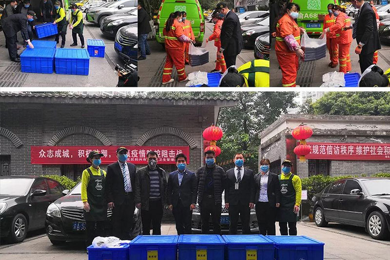 力所能及，雅福食品為渝北區環衛工人送去暖心飯